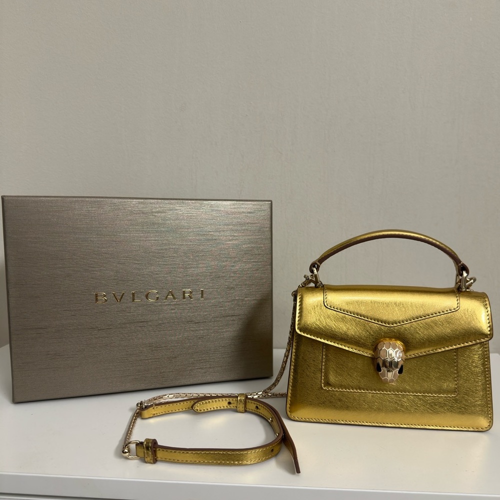 Bvlgari golden chain purse